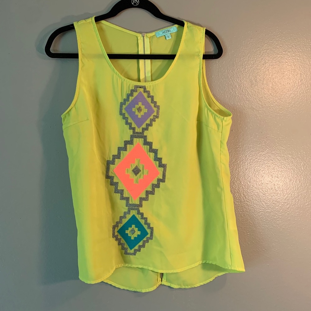 ‼️2/18‼️ Karlie line green tribal tank